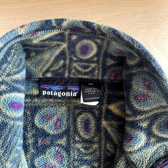 Vintage 90's Patagonia Aztec Synchilla Fleece XS - Rare Find! - Picture 4 of 8